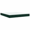 vidaXL Cama box spring con colch&oacute;n terciopelo verde oscuro 180x200 cm