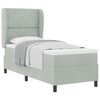 vidaXL Cama tipo Box Spring Manual Gris Claro 200 x 80 cm Terciopelo