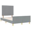 vidaXL Estructura de cama con cabecera Gris claro 120 x 190 cm tela