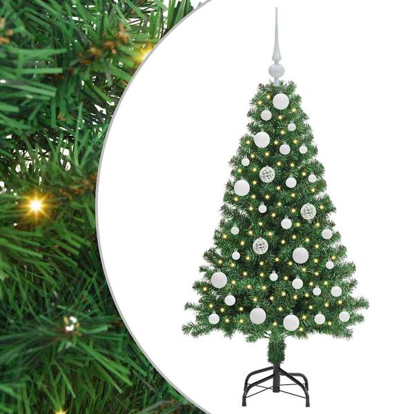 vidaXL &Aacute;rbol de Navidad artificial Verde 120 cm PVC y Acero y Pl&aacute;stico