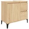 vidaXL Set de muebles de ba&ntilde;o 2 pzas madera contrachapada roble Sonoma