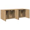 vidaXL Muebles para TV de pared 2 unidades roble artesanal 60x30x41 cm