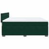 vidaXL Cama box spring con colch&oacute;n terciopelo verde oscuro 180x200 cm