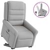 vidaXL Sill&oacute;n reclinable elevable de tela gris nube