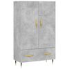 vidaXL Aparador alto madera de ingenier&iacute;a gris hormig&oacute;n 69,5x31x115 cm