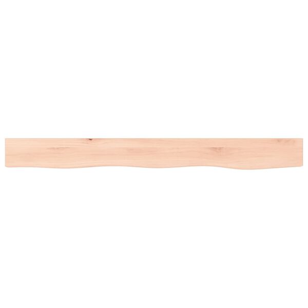 vidaXL Estante de pared madera maciza de roble sin tratar 100x10x6 cm
