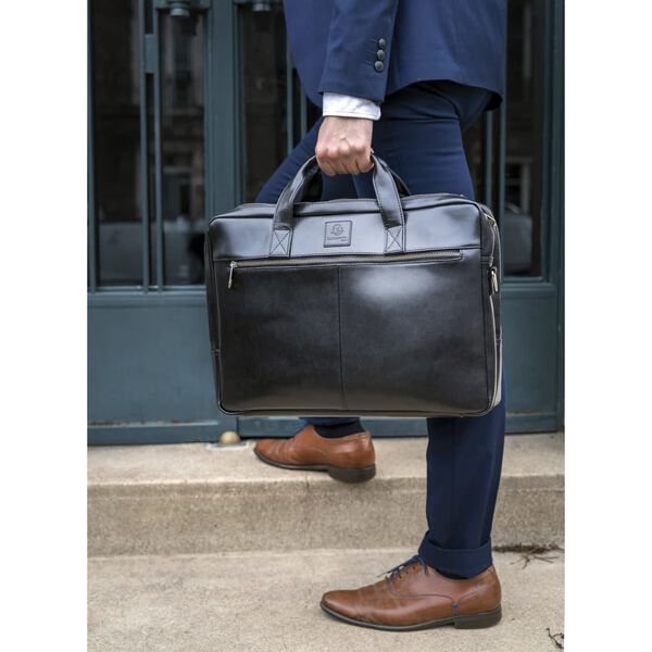 Exacompta Bolso para port&aacute;til con compartimento doble Exactive cuero