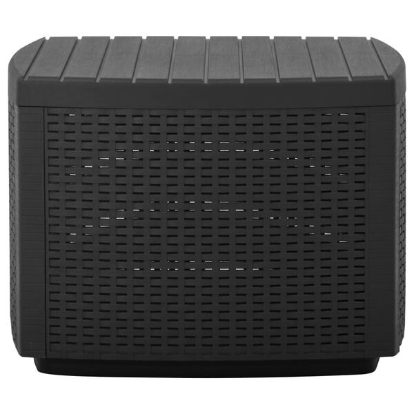 vidaXL Mesa de jardín plástico gris 53x53x40 cm