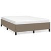 vidaXL Cama sin colch&oacute;n tela gris taupe 140x190 cm