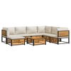 vidaXL Set de sof&aacute;s de jard&iacute;n con cojines 8 pzas madera maciza acacia