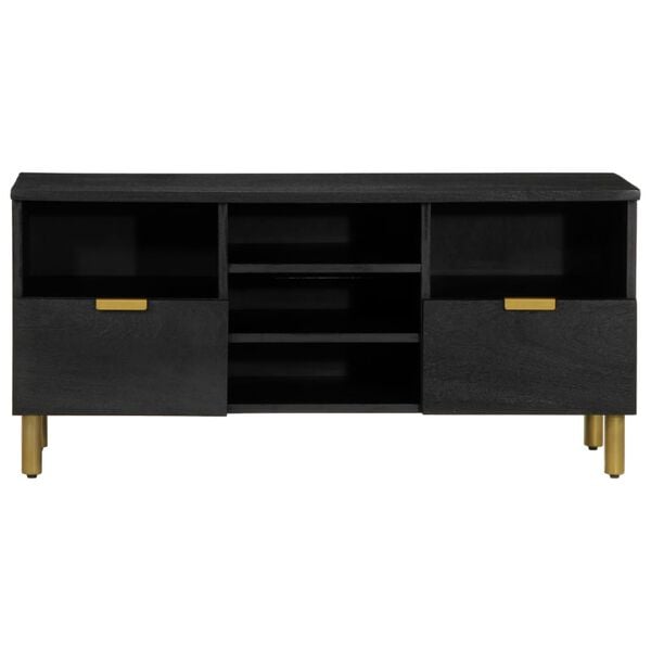 vidaXL Mueble de TV madera de ingenier&iacute;a negro 100x33x46 cm