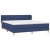 vidaXL Cama box spring con colch&oacute;n tela azul 180x200 cm