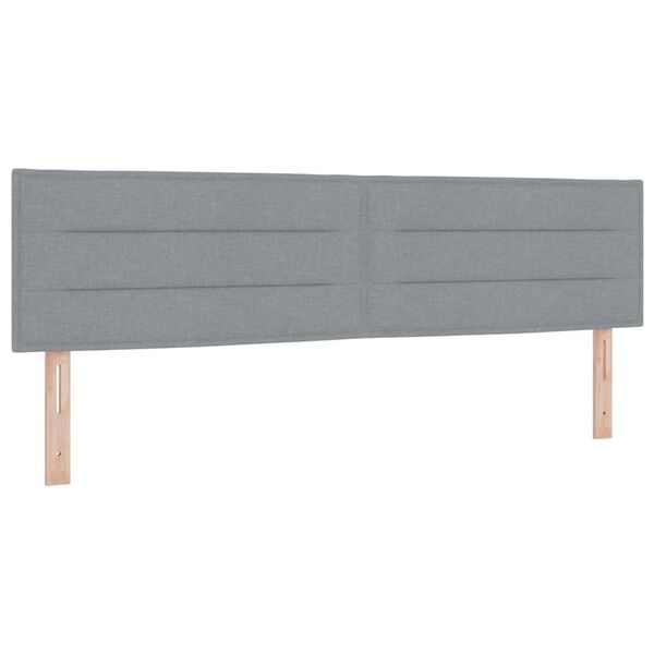 vidaXL Cama tipo Box Spring Gris Claro 200 x 180 cm Poli&eacute;ster