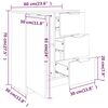 vidaXL Aparador de madera contrachapada negro 60x30x70 cm