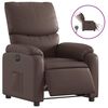 vidaXL Sill&oacute;n reclinable el&eacute;ctrico de cuero sint&eacute;tico marr&oacute;n