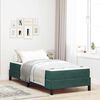 vidaXL Cama tipo Box Spring con colchón Verde oscuro 100 x 200 cm tela