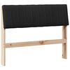 vidaXL Cabecero tapizado Negro 100 cm Madera de pino macizo