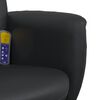 vidaXL Sill&oacute;n reclinable masaje con reposapi&eacute;s cuero sint&eacute;tico negro