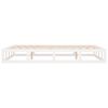 vidaXL Estructura de cama doble de madera maciza blanco 135x190 cm