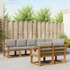 vidaXL Conjunto de sof&aacute;s de exterior 8 pcs Gris Natural y Claro