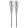 vidaXL Picas de tierra 2 unidades acero galvanizado plateado 12x91 cm