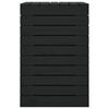 vidaXL Cesto para la ropa sucia madera maciza pino negro 88,5x44x66 cm