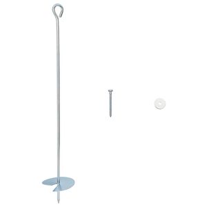 vidaXL Ancla de tierra 10 uds. Metal galvanizado Plateado