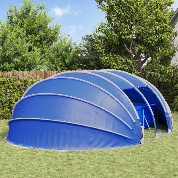 vidaXL Tienda de piscina tipo c&uacute;pula Verde 538 x 440 x 204 cm