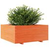 vidaXL Jardinera madera maciza de pino marr&oacute;n cera 110x110x49,5 cm