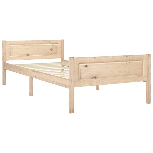 vidaXL Estructura de cama sin colchón madera maciza de pino 100x200 cm