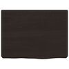 vidaXL Estante pared madera roble tratada marr&oacute;n oscuro 40x30x(2-4) cm