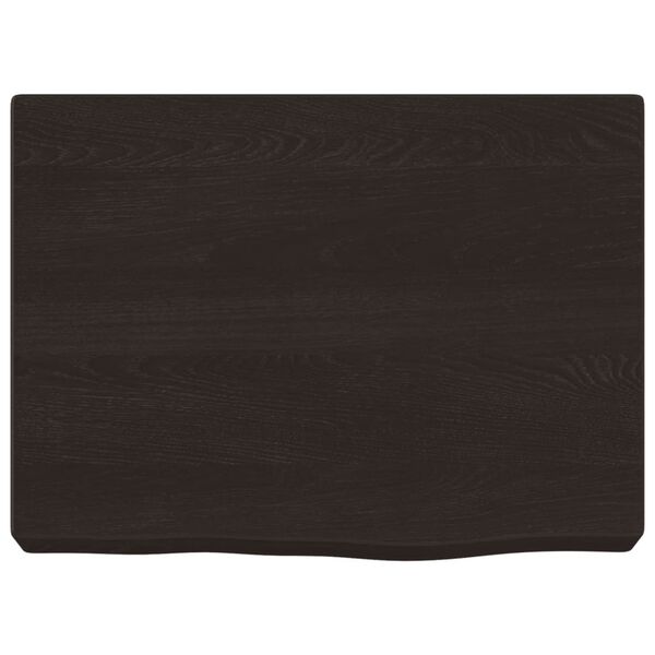 vidaXL Estante pared madera roble tratada marr&oacute;n oscuro 40x30x(2-4) cm