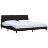 vidaXL Estructura de cama sin colch&oacute;n tela negro 200x200 cm