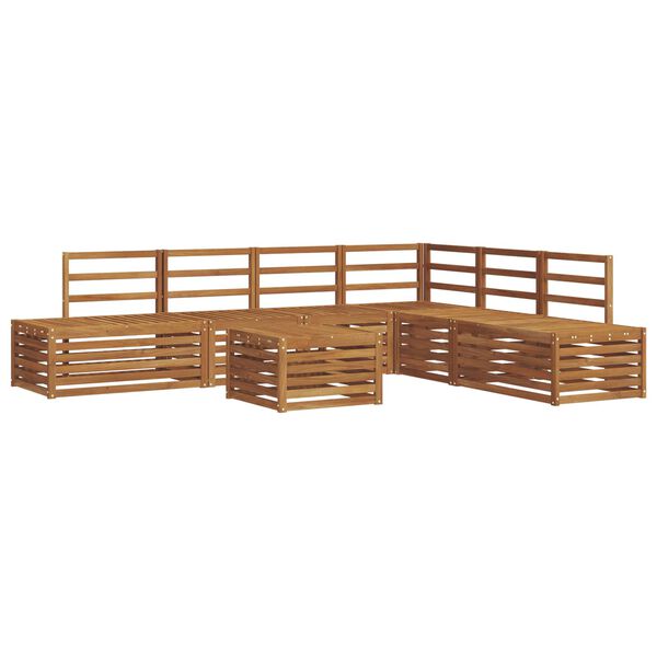 vidaXL Conjunto de sof&aacute;s de exterior 7 Pieza Natural