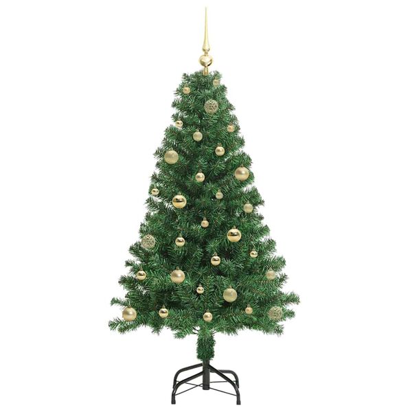 vidaXL &Aacute;rbol de Navidad artificial Verde 150 cm PVC y Acero y Pl&aacute;stico