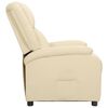 vidaXL Sill&oacute;n reclinable de cuero aut&eacute;ntico crema