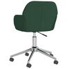 vidaXL Silla de oficina giratoria de tela verde oscuro