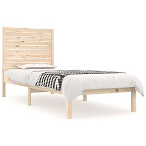 vidaXL Estructura de cama madera maciza 75x190 cm