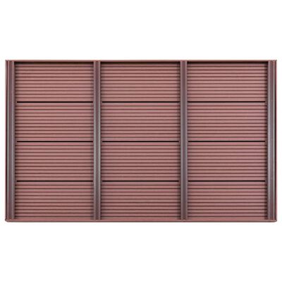vidaXL Panel de suelo para ducha solar WPC marrón 101x63x5,5 cm
