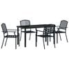 vidaXL Conjunto de Comedor de Jard&iacute;n 5 uds. Antracita