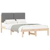 vidaXL Estructura de Cama con Cabecera Tapizada Gris Claro