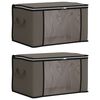 vidaXL Caja de almacenamiento con ventana lateral transparente 2 uds.