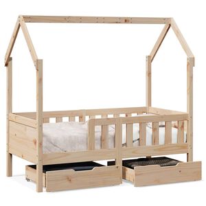 vidaXL Estructura de cama infantil con cajones madera de pino 80x170cm