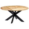 vidaXL Mesa de comedor redonda de madera maciza de mango 150x76 cm