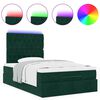 vidaXL Estructura de cama otomana colchones terciopelo verde oscuro