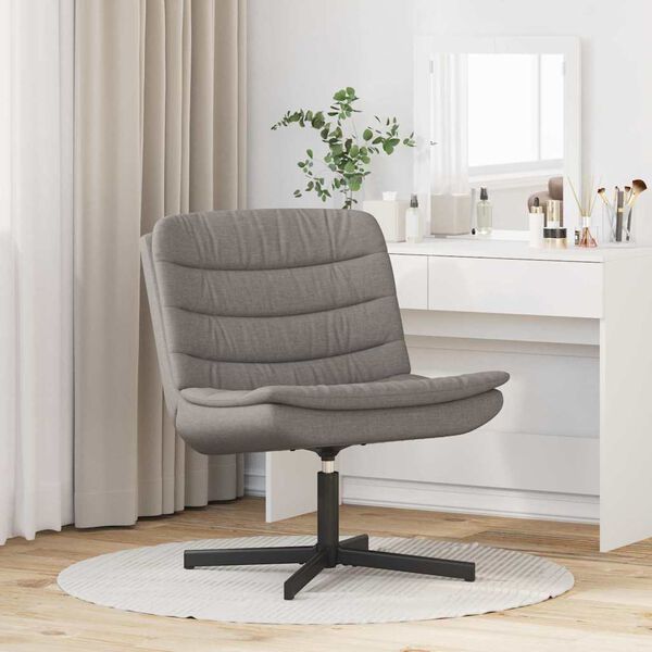 vidaXL Silla giratoria Taup&eacute; 63 x 75 x 76 cm tela