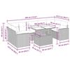 vidaXL Set de sof&aacute;s de jard&iacute;n y cojines 8 piezas rat&aacute;n sint&eacute;tico gris