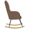 vidaXL Silla mecedora de tela marr&oacute;n