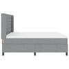 vidaXL Cama tipo Box Spring con colch&oacute;n Gris claro 180 x 200 cm tela
