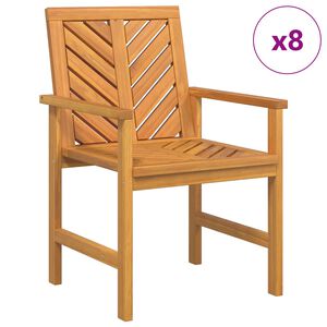 vidaXL Silla de comedor 8 pcs Natural 62.5 x 59 x 89 cm